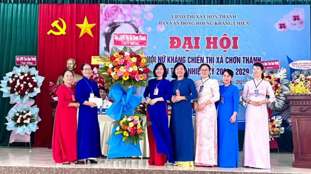 Đại Hội Hội Nữ Kháng Chiến thị xã Chơn Thành Khóa I, nhiệm kỳ 2024 -2029